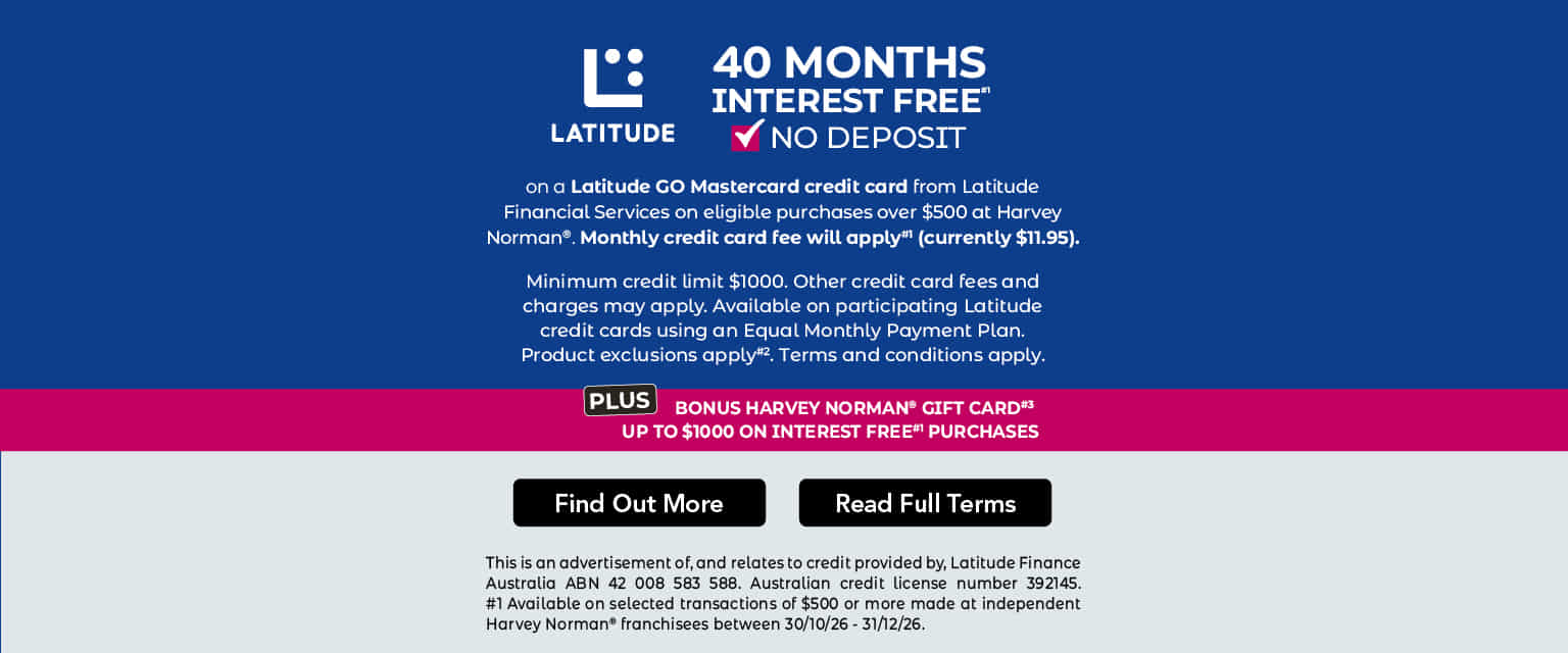 40 Months Interest Free#1 Plus Bonus#3 Gift Card